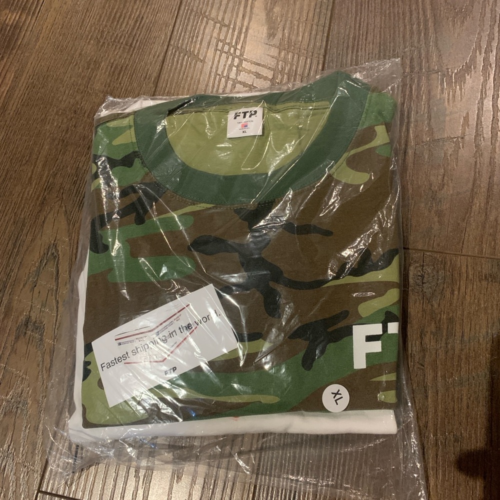 FTP Woodland Camo Logo Tee sz XL NEW!